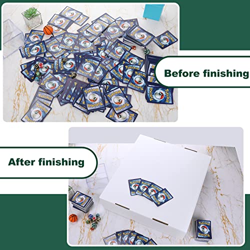 Card Storage Box 5000 Count Trading Card Box White Sports Card Storage Boxes Collectible Trading Card Cases For Soccer, Baseball Game Cards (3 Pcs) #TOP4