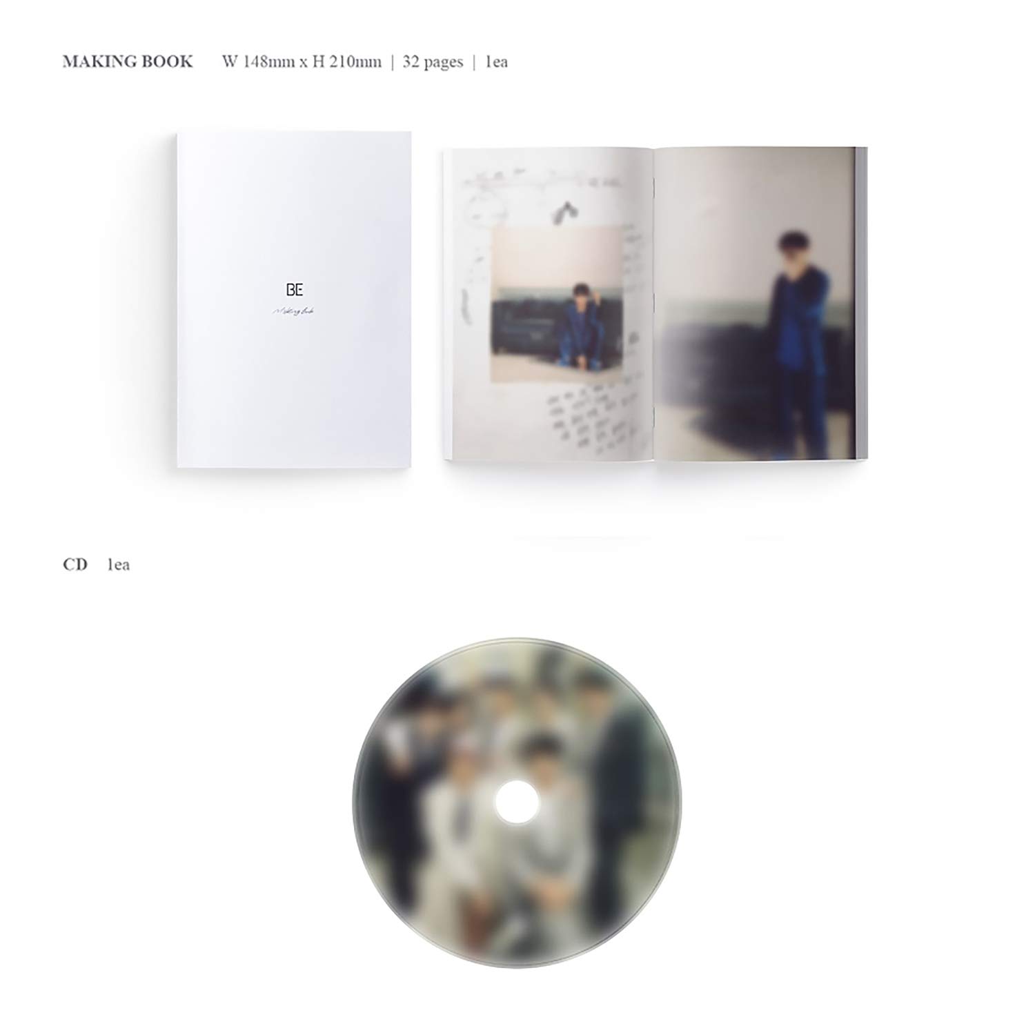 BTS DELUXE EDITION ALBUM - [ BE / Limited ver. ] CD + Photo Book + Making Book + Lyric Poster + Photo Cards + Polaroid + Photo Frame + Postcards + Poster(On pack) + FREE GIFT