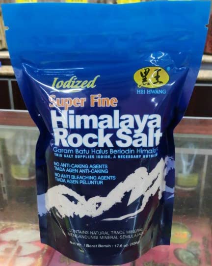 HEI HWANG Himalaya Iodised Fine Rock Salt 500g - It contains natural trace minerals and is lower in sodium than ordinary table salt. That means that you get more health-promoting benefits while you take in less sodium