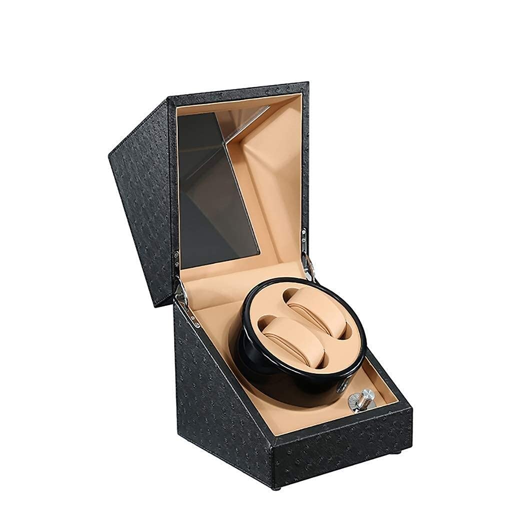 OLSKFUH Watch Winders Automatic Watch Winder Watch Storage Case 2 Wrist Watches 5 Modes Quiet Motor Suitable Double Automatic Watch Winder Box,C-A