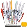 16Pcs-Knives-Set-for-Kitchen-Ga-HOMEFAVOR-Stainless-Steel-Knife-Set-Print-Nonstick-Coated-Blade-Knife-Kitchen-Knives-Sets-with-Acrylic-Stand-and-Kitchen-Accessories-Multicolored 16Pcs Knives Set for Kitchen, G.a HOMEFAVOR Stainless Steel Knife Set, Print Nonstick Coated Blade Knife, Kitchen Knives Sets with Acrylic Stand and Kitchen Accessories, Multicolored
