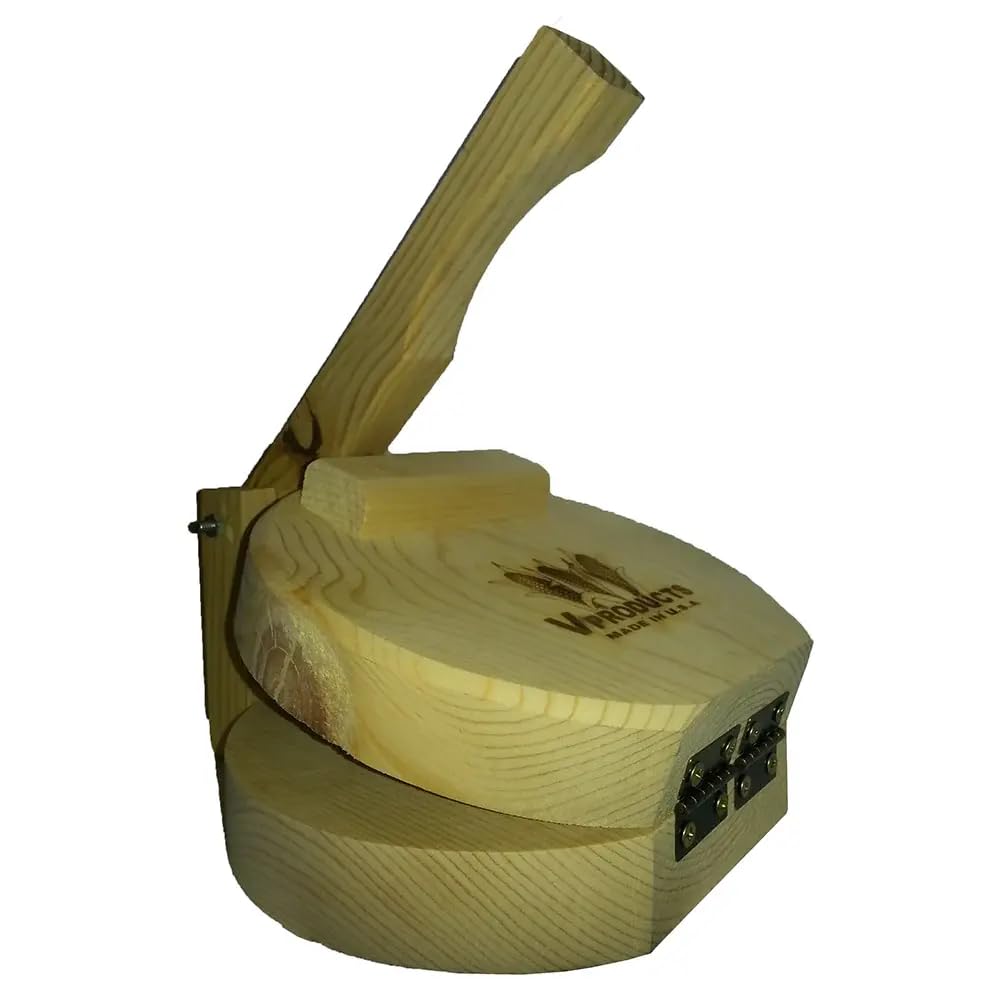 CHAMPSRound Tortilla Wood Press 11"