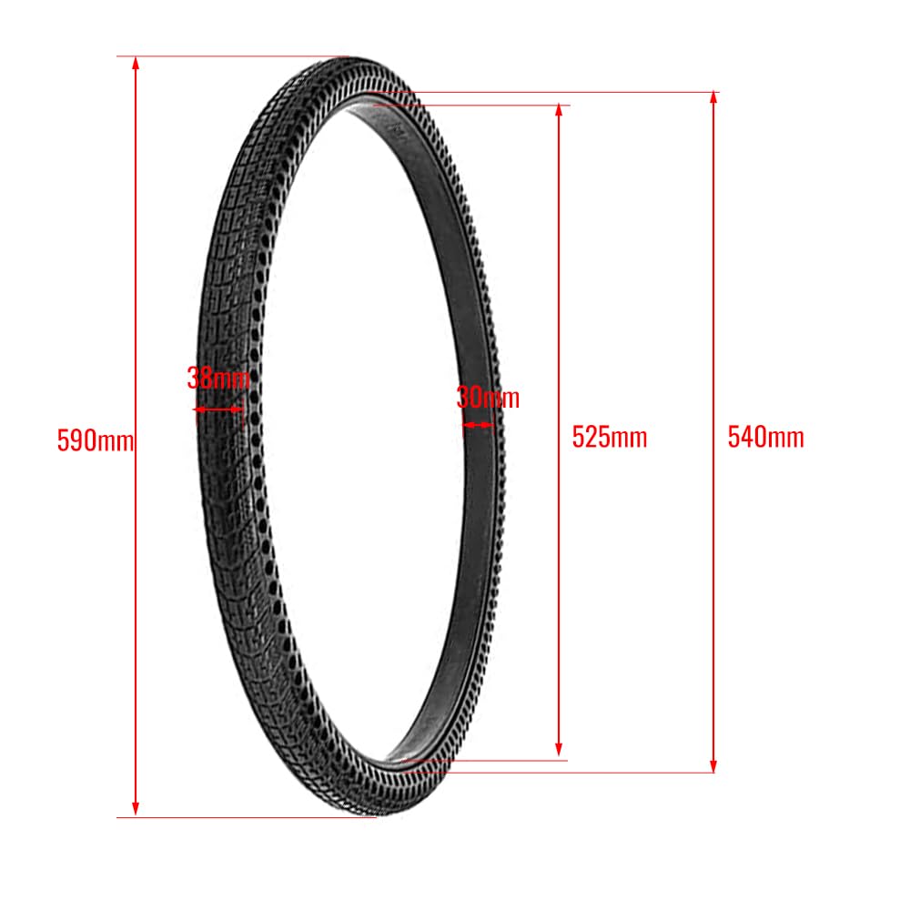 catazer 26Inch Bicycle Solid Tire 26 Inch Non-Pneumatic Airless Non InflationTire Do Not Need Tube 26x1.5(26x1.5/1.75/1.95)