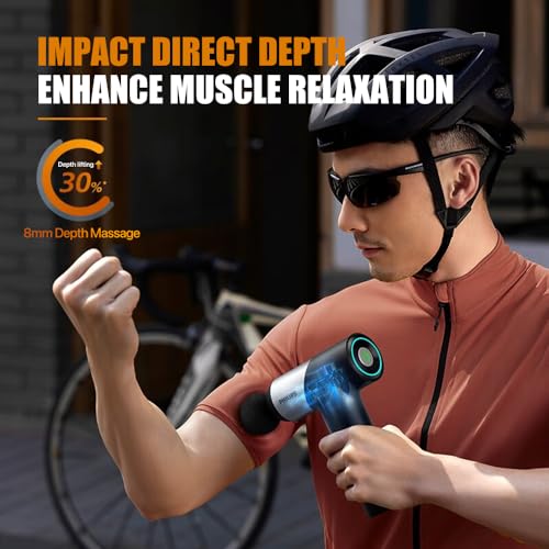 Image of Philips Powerful Massage Gun, Muscle Massage Gun Deep Tissue, Percussion Massage Gun with 6 Replacement Heads, Fascial Gun with 5 Levels of Intensity, Suit for Home Office Gym