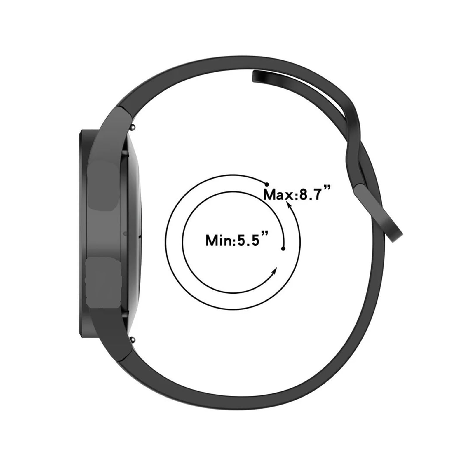 Lot de 6 bracelets de sport en silicone souple pour Galaxy Watch 4 5 6 40 mm 44 mm 43 mm 47 mm Watch 6 Classic 43/47 mm