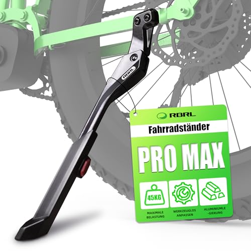 RBRL Fahrradständer mit 18 mm Lochabstand, Verstellbarer Fahrrad Ständer aus Aluminiumlegierung, Langlebiger Und Rutschfester, passend für 24-29 Zoll MTB, Ebike,Extra Stabil bis 45 kg Belastung