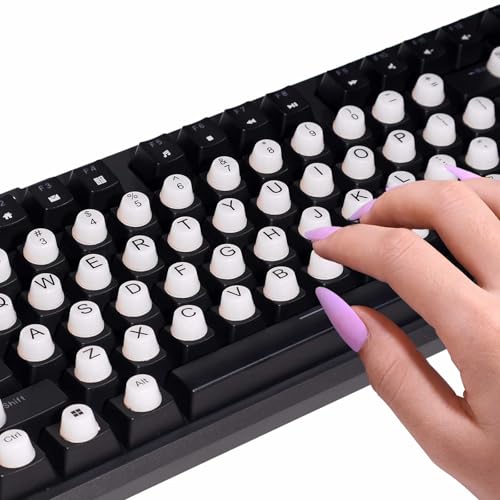 Raised Keyboard Stickers for Long Nails with Letters, Soft...