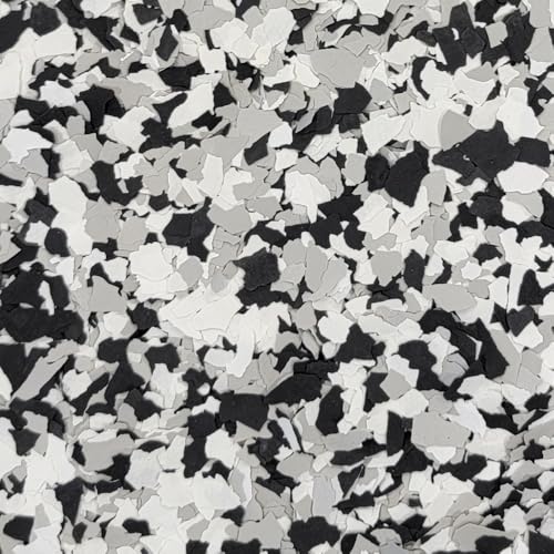 Armor Epoxy Floor Flakes for Interior Concrete Floors - 40 LB Box (Frosted Noir) - Epoxy Paint