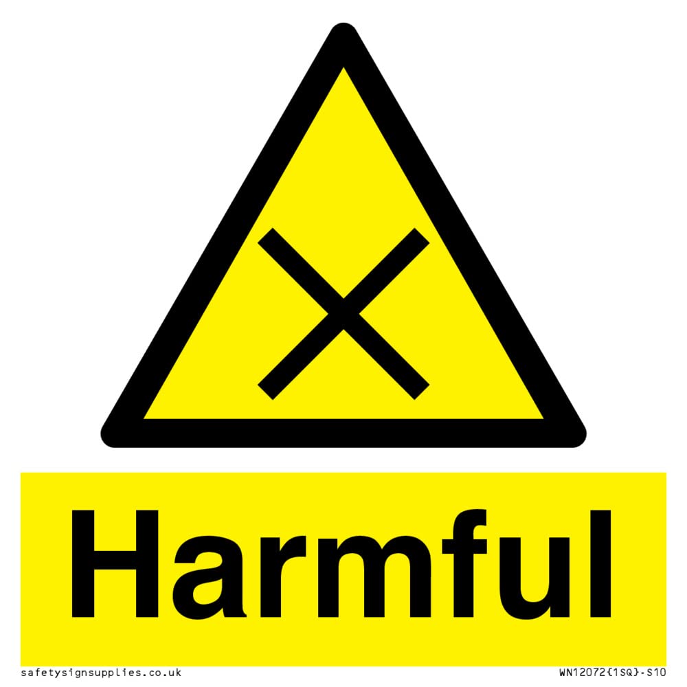 Harmful Sign - 100x100mm - S10