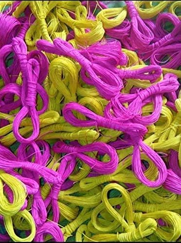 Natural Mithila Handmade Yagyopavit || Mithila Janeu for Pooja || Brahmin Wear for Yagya, Upnayan || Pack of 25 Pair (जोड़ा) || Color Yellow