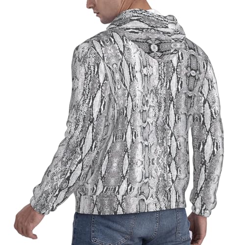 Sweat à capuche homme pull peau de serpent idéal pour trajets et week-end - 6