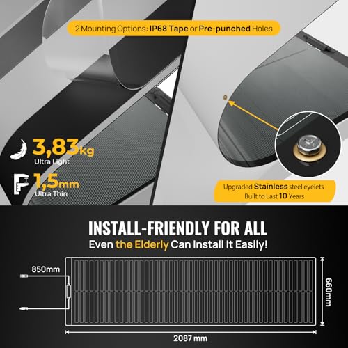 Flexibles CIGS Solarmodul Bougerv Yuma 200W für Wohnmobile und Boote