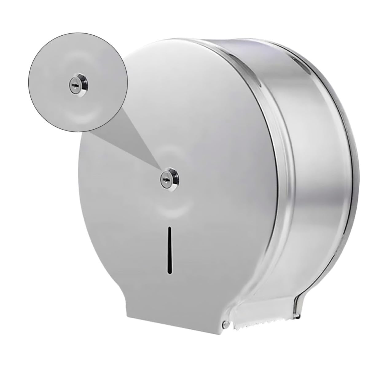 FRCOLOR Soporte para Rollos de Papel Higiénico Diseño Moderno y Redondo de Acero Inoxidable, Montado en Pared para Baño y Aseo Fácil de Instalar