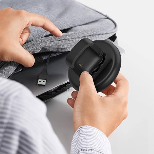 Cargador para Fitbit Versa 2 que repara problemas de conexión con base de cable USB negro de repuesto 6