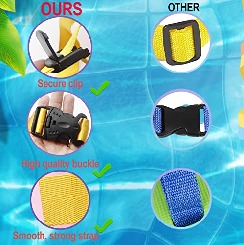 Kids Back Float, Thicken Safety Swim Floaties With Secure Buckle, Adjustable 4 Split Layers Swim Bubble Belts, Colorful Swim Foam For Swimming Beginners Swim Trainer Swim Lessons Pool Equipment, 8.8" #TOP5