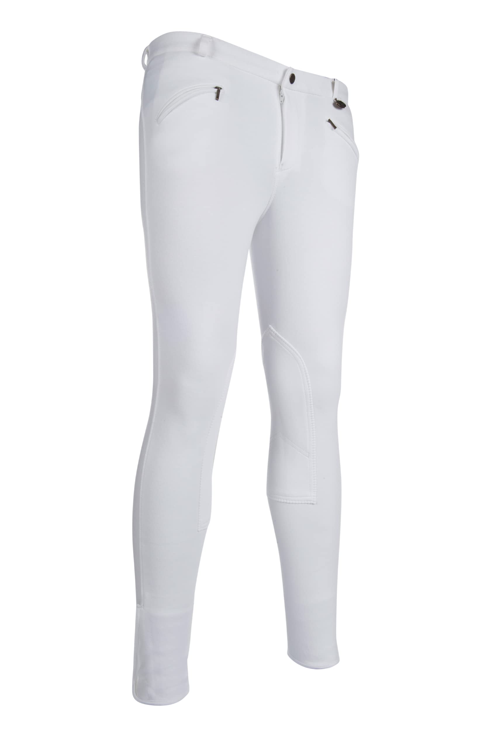HKM Men's Basic Riding Breeches, White, 40