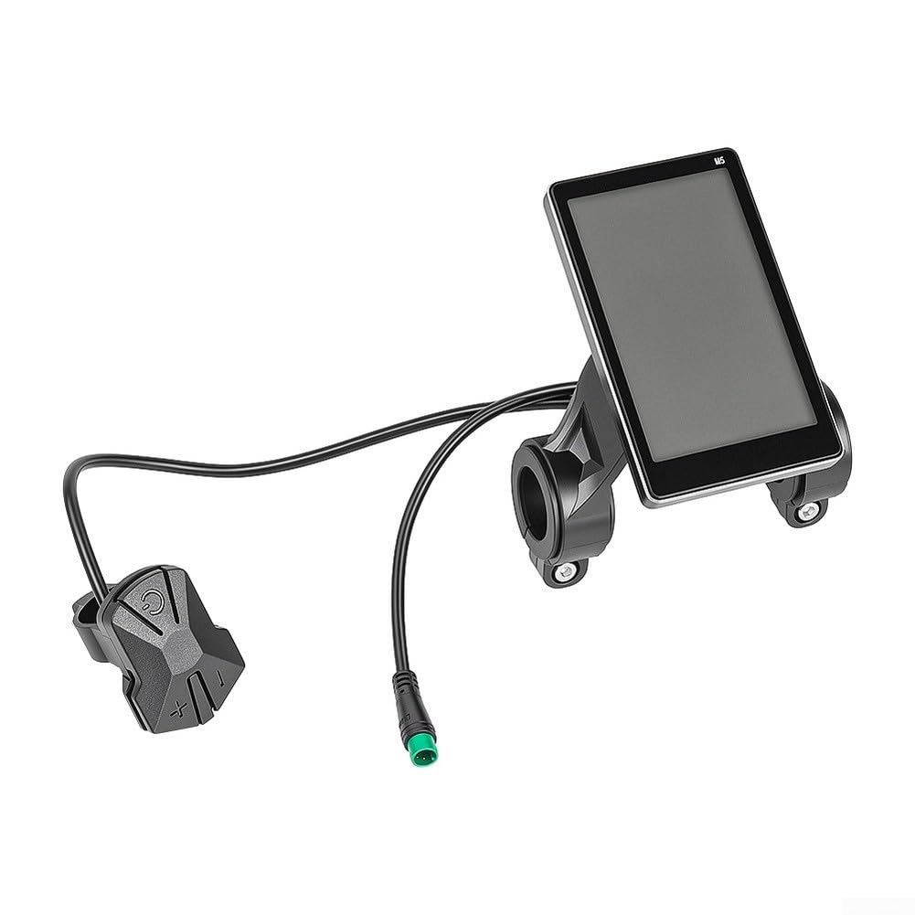 E-Bike Display LCD M5 Impermeabile USB 5 Pin | LCD trasparente, resistente alle intemperie, 5 pin, facile installazione, robusto alloggiamento in ABS