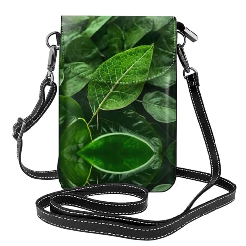 Sac à bandoulière en cuir imprimé feuillage pour femme active et voyageuse