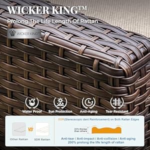 Swivel Glider Patio Furniture Set, 8 Pcs Wicker Outdoor Conversation Set, 2 x Swivel Chairs, 2 x Leg Chairs, 1 x 3 Seater Sofa and 2 x Ottomans and 56" Fire Pit Table, Beige Swivel Glider Patio Furniture Set 8 Pcs Wicker Outdoor Conversation Set 2 x Swivel Chairs 2 x Leg Chairs 1 x 3 Seater Sofa and 2 x Ottomans and 56 Fire Pit Table Beige