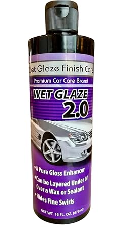 Wet Glaze Finish Care, Wet Glaze 2.0 - Pure Gloss Enhancer - Can be Layered with Wax or Sealant - Adds Depth, Gloss, and Wetness to Your Paint!