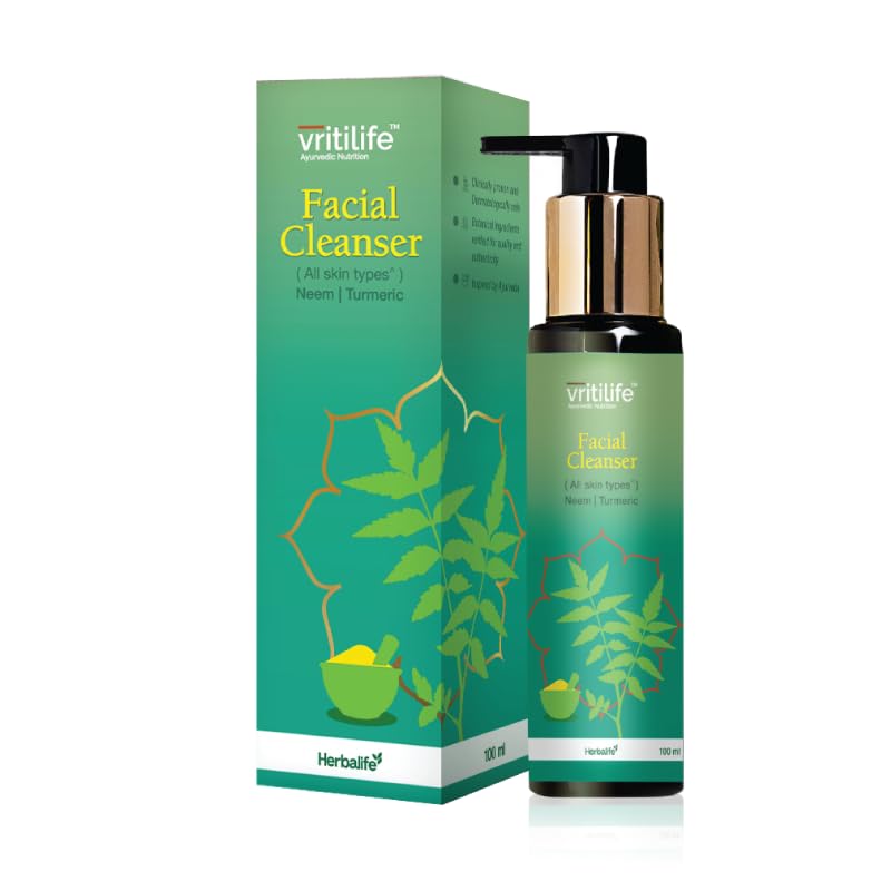 VRITILIFE FACIAL WASH || 100% ORGANIC (Sulphates &Paraben Free) || NEEM || TURMERIC || CAMPHOR OIL || A SMOOTHING FEEL AFTER EACH WASH