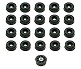 20 Super Soft Round Rubber Feet - .437 H X 1.062 D - Made in USA