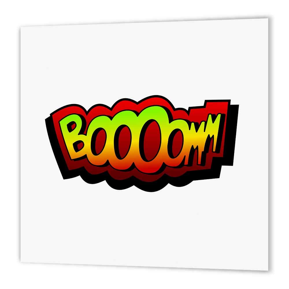 3dRose ht_160146_1 Super Hero Fight Expression Boom Fist Fistfight Superhero Explosion Iron on Heat Transfer Paper for White Material, 8 by 8-Inch