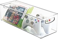 Vista 8 de mDesign Contenedor de almacenamiento doméstico para DVD, PS4 y Xbox Videojuegos, paquete de 2, grande, transparente