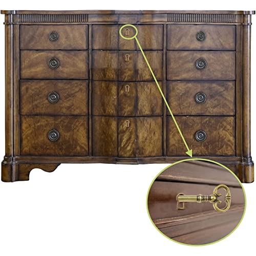 UFURMATE Vintage Gold Cabinet Lock Set With Key - Retro Desk Drawer Spring Lock, Decorative Antique Brass for Wardrobe, Cupboard, Wooden Boxes by UFURMATE - Image 5