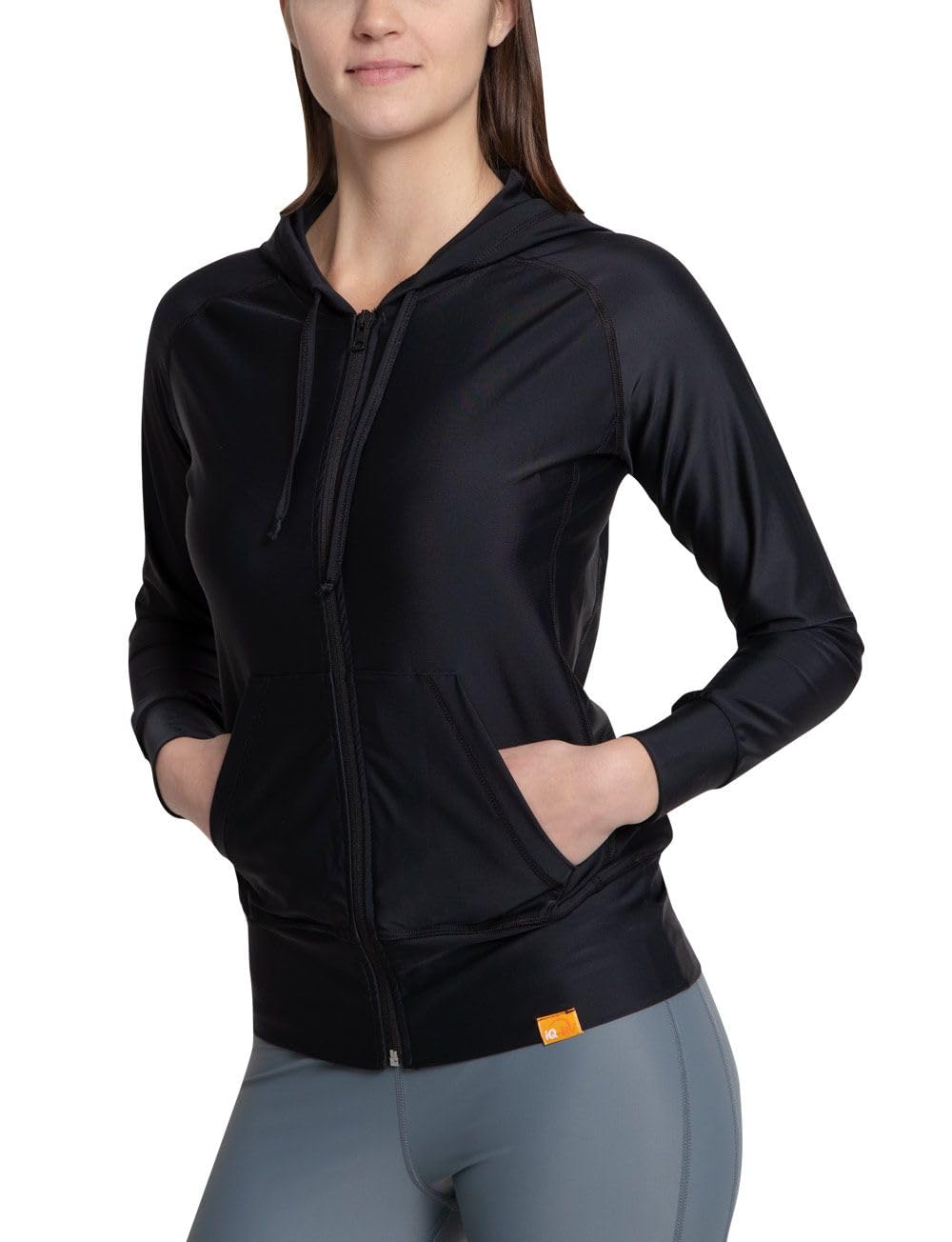 iQ-UV Leichte Sportjacke für Damen – UV-Schutz Laufjacke für Damen speziell für Sommer mit UPF 50+ – Bequeme Walk Jacke hochelastisch, atmungsaktiv & schnelltrocknend