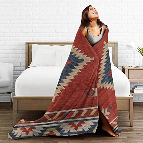 Qucarder Southwestern Native American Design Throw Blanket Lightweight Cozy Flannel Blanket for Bedroom Living Rooms Couch Sofa Home Decor 60x80 Inch - Cosy Home Interiors Qucarder Southwestern Native American Design Throw Blanket Lightweight Cozy Flannel Blanket for Bedroom Living Rooms Couch Sofa Home Decor 60x80 Inch - Image 4