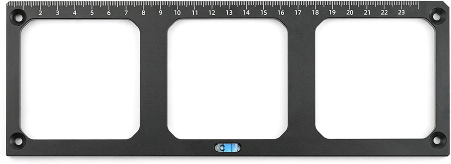 86 Type Socket Bottom Box Template, Aluminum Alloy Providing 3 Standard Square Openings Drill Mounting Template for Wardrobe, Cabinet