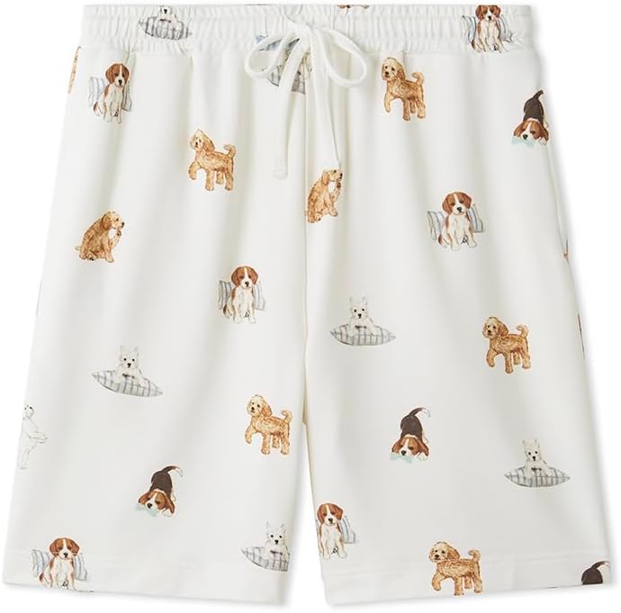 Amazon | [ジェラート ピケ] 【UNISEX】プレイフルDOG柄ハーフパンツ