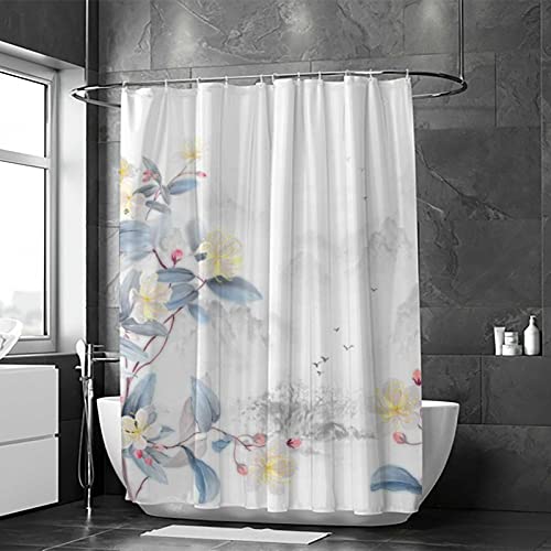 Rideau de douche anti-moisissure polyester à fleurs CHEHONG 182x183 - 3