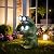Juliahestia Garden Decor Outdoor Statue Yard Frog Solar Figurines Patio Art Home Outside Decorations Lawn Ornaments Gardening Gifts Ideas for Mom Mother Grandma Women Wife Sister