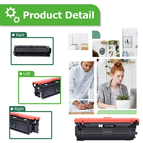 Aztech Compatible Toner Cartridge Replacement For Hp 508X Cf360X 508A Cf360A M553 For Hp Color Enterprise M553Dn M553N M553X Mfp M577 Cf361X Cf362X Cf363X Printer (Black Cyan Yellow Magenta, 4-Pack) #TOP4