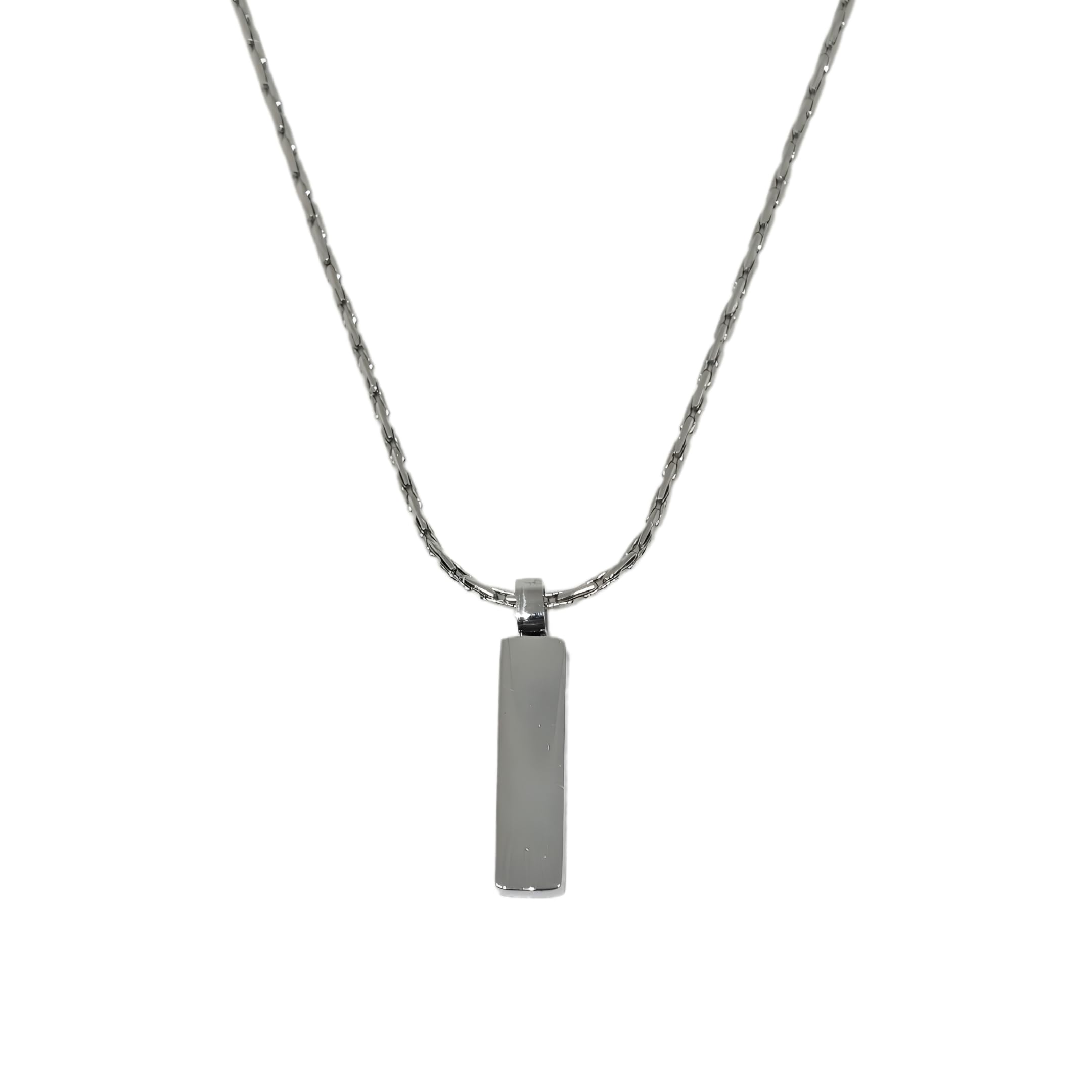 MONO BAR - 5mm Titanium Steel Pendant with 2mm Chain for Men & Boys - 22inch-image-37