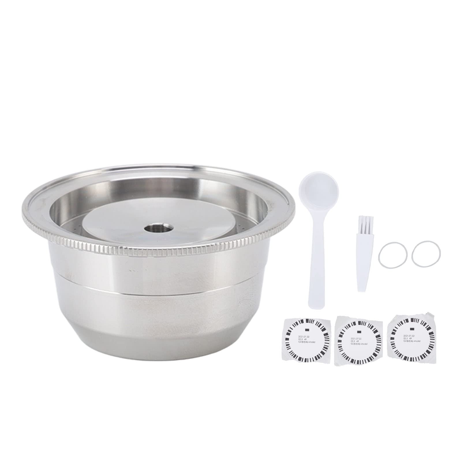 Cápsula de café rellenable de acero inoxidable para, taza de filtro reutilizable con sello de silicona, compatible con las máquinas VertuoPlus y