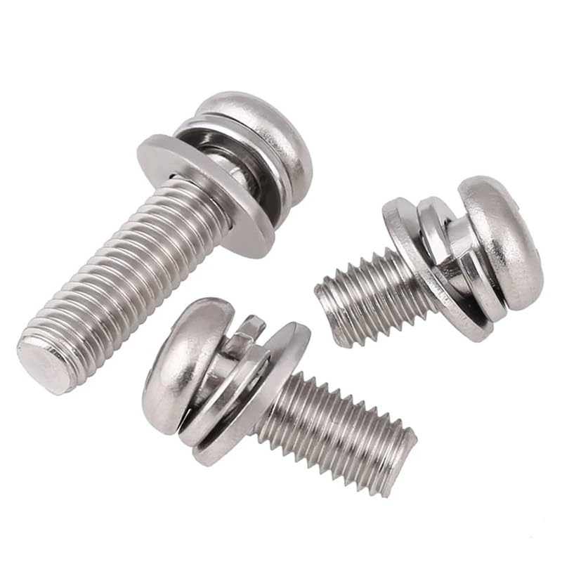 Tornillo autorroscante de acero inoxidable 316, cabeza redonda, tres combinaciones M3, M4, M5, M6 (M4 x 25 (20 piezas)