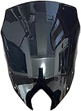 BTDLE Déflecteur de Pare Brise pour Yamaha FZ6R FZ 6R FZS600/XJ6 XJ 6 F/FA XJ6F XJ6FA Diversion 2009 2017, Coupe Vent Visière Saute Vent Moto Insonorisant Moto Accessoires,A/Black