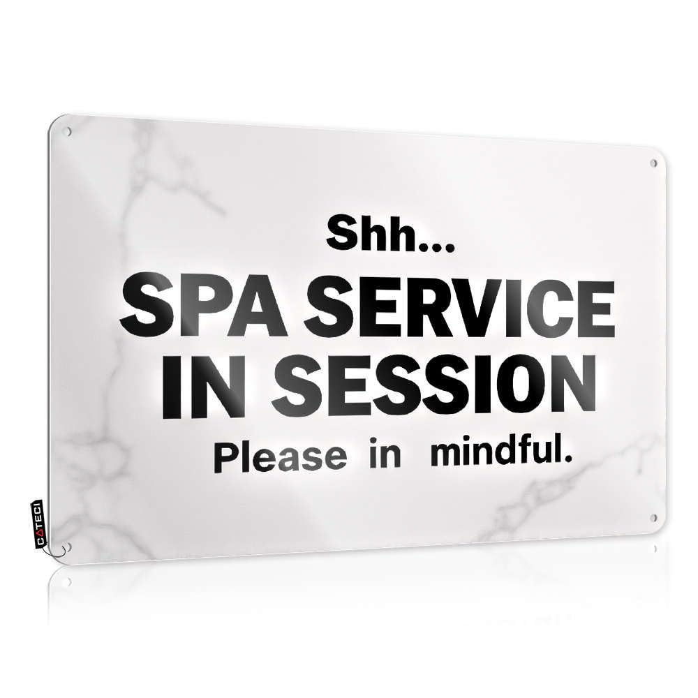 Fzfn Colour Cool Bathroom Stuff, Sign Beach Soft Bath Shh. Spa Service In Session. Please Be Mindful. | Rustic Classy Wall Art(30X40cm)