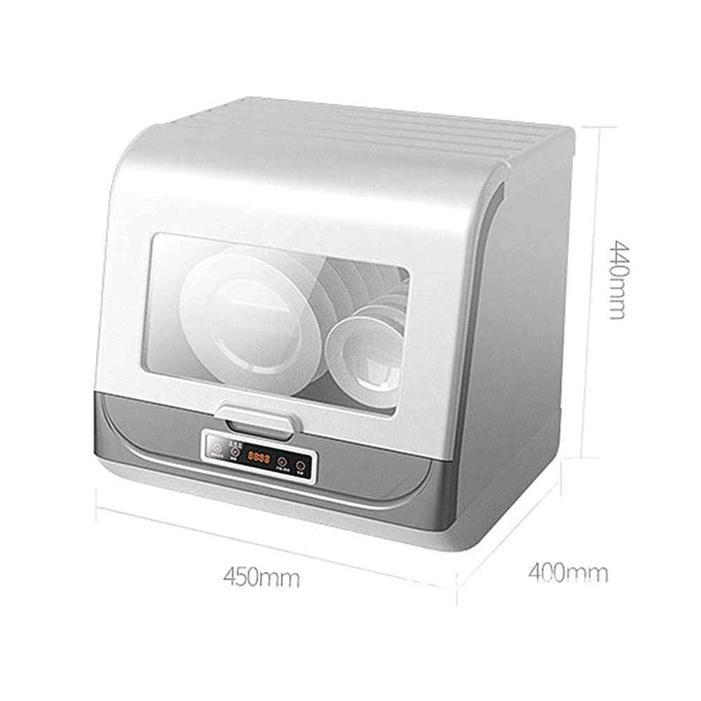Mini lavavajillas portátil de sobremesa Lavavajillas Compacto Pantalla LED, Encimera 6 Configuraciones de Lugar Eficiencia energética, Secado Inteligente, Fácil de Limpiar práctico