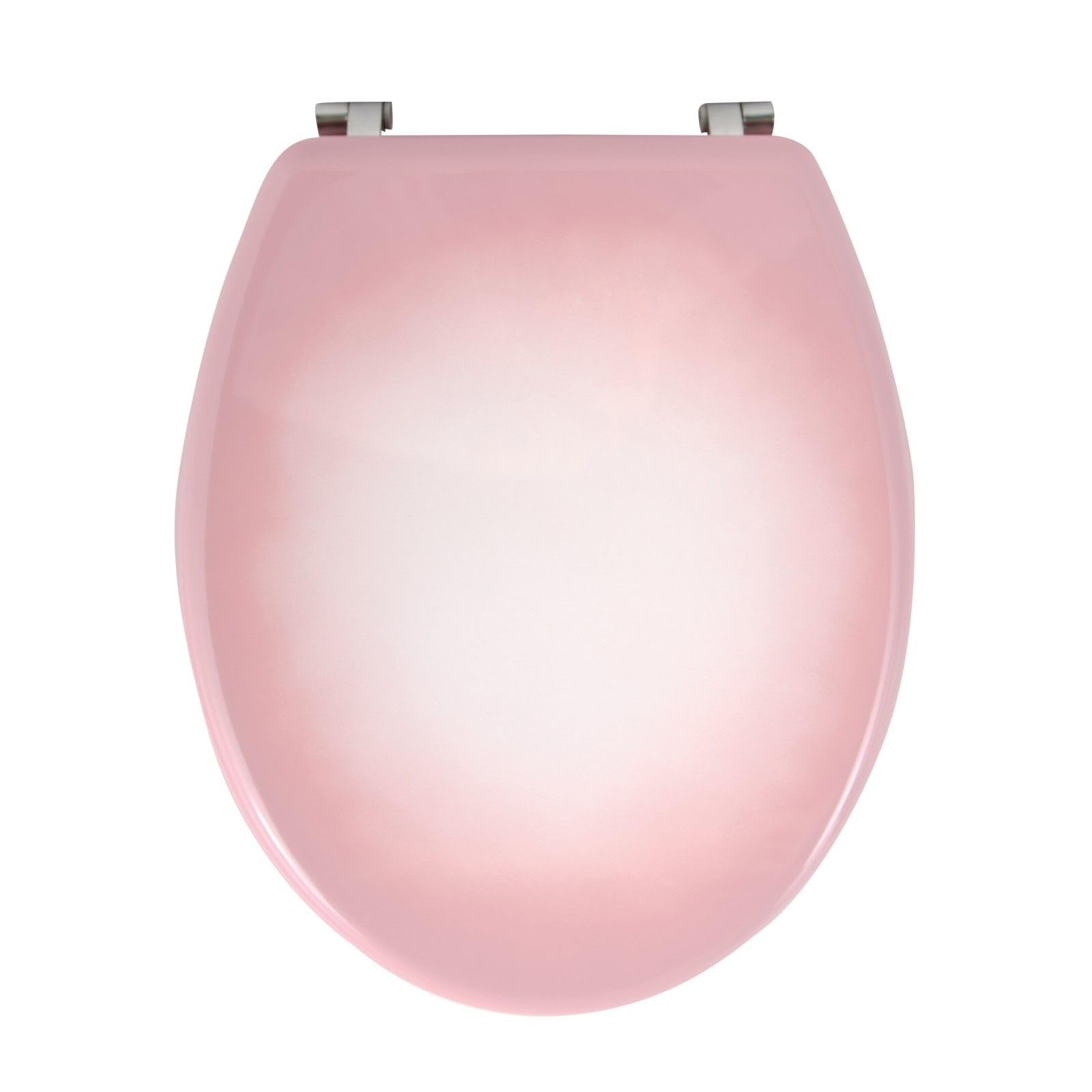 MSV Toilet Seat Pink MDF with Stainless Steel Hinges