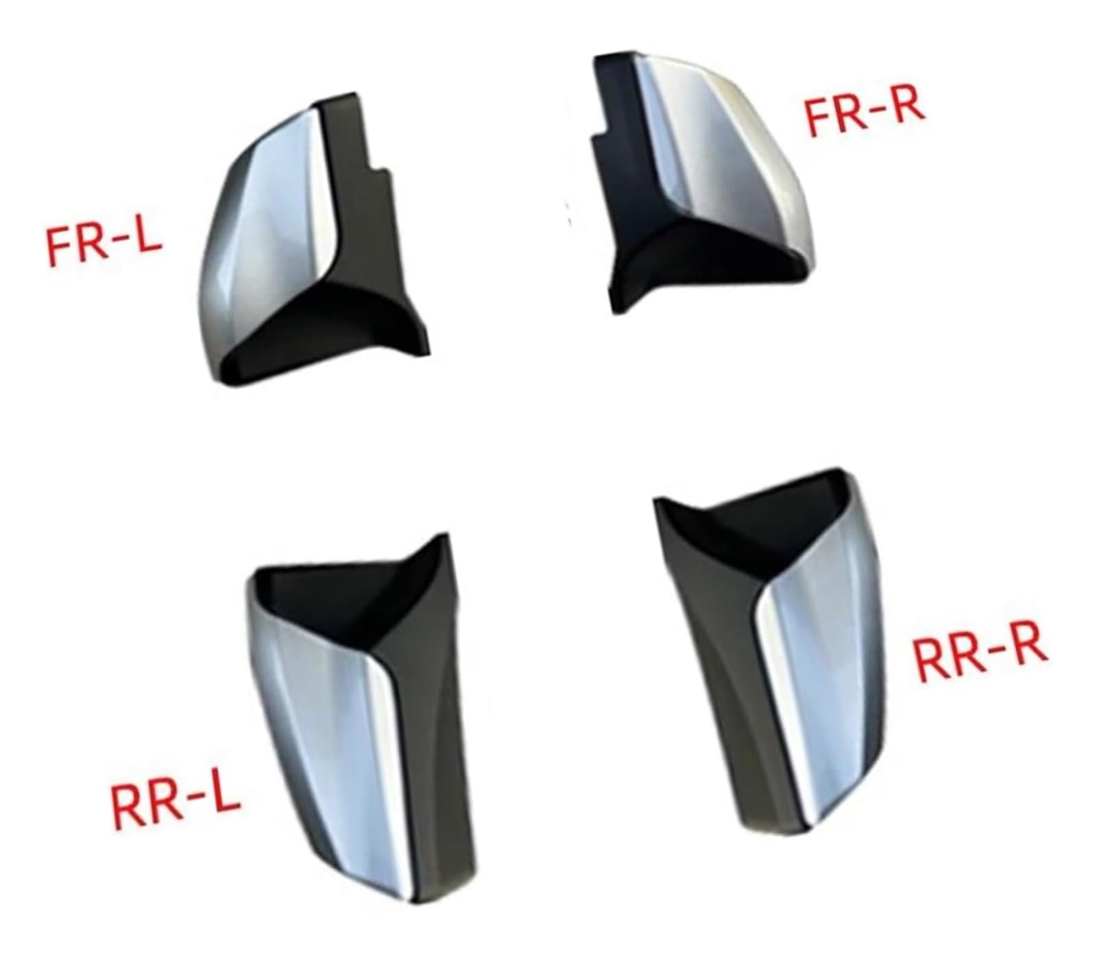 For ISUZU for D-MAX 2021-2023 estribo tapa final puerta cubierta de paso lateral accesorios for faldones laterales de coche(Whole kit 4pcs)