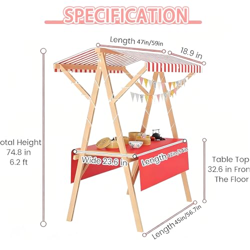 Présentoir de marché pliable avec auvent pour stand de vente mobile - 3