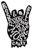 Größe: 11,2 x 7,3 cm Patch Mano Cornuta Hand Rock Punk Musik Aufnäher Bügelbild Größe 11,2 x 7,3 cm
