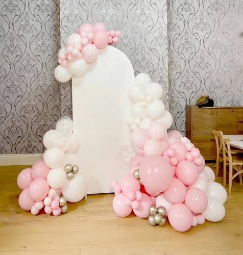 Image of Lukiituke Light Pink Balloons, 60Pcs Pink and White Balloons | 12in Pink Latex Balloons for Birthday Wedding Bridal Showerl Decorations
