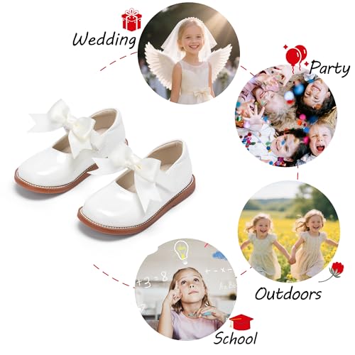 Image of PHIRAMIN Toddler Girl Mary Jane Dress Shoes-Little Girl School Uniform Shoes for Wedding Party