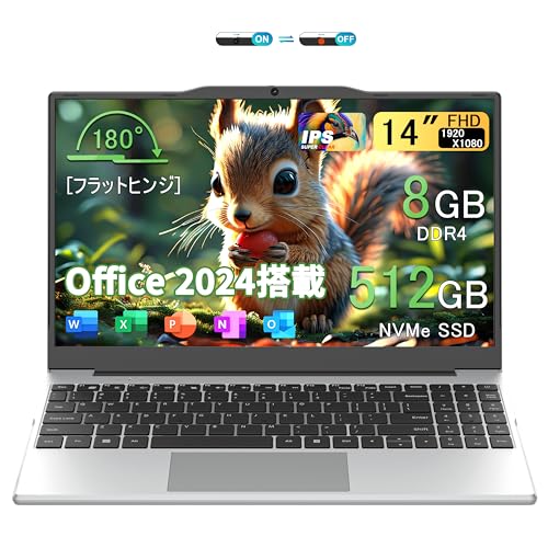 Fsjun �m�[�g�p�\�R�� �yMS Office 2024���� &Win 11 Pro�z14�C���` 1920*1080 IPS�t�� �e���L�[�t���^�m�[�gPC/Celeron N5100 �yN5095��AMD 3020e��葬���A�����萫�������z4�R�A �v��