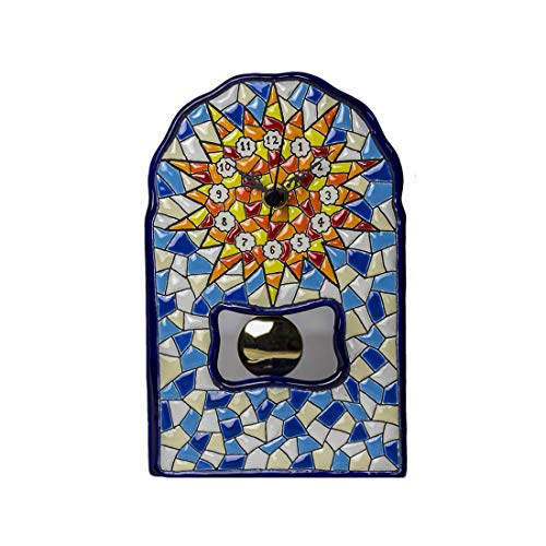 Souvenir Barcelona Reloj Gaudí. Sobremesa cerámica Decorativa artística andaluza. Colección: Decoración Hogar BCN